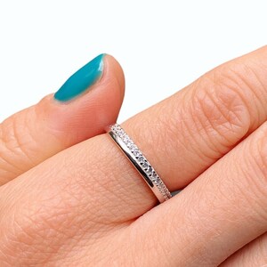 Plain & Cz Stones Double Band Rings, Rose or Yellow Gold Vermeil on 925 Sterling Silver