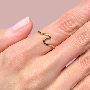 Plain Wave Rings, Yellow or Rose Gold Vermeil 925 Silver