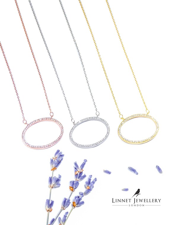 925 Sterling Silver //18K Gold Vermeil Arrow Necklace Cubic Zirconia CZ Crystals