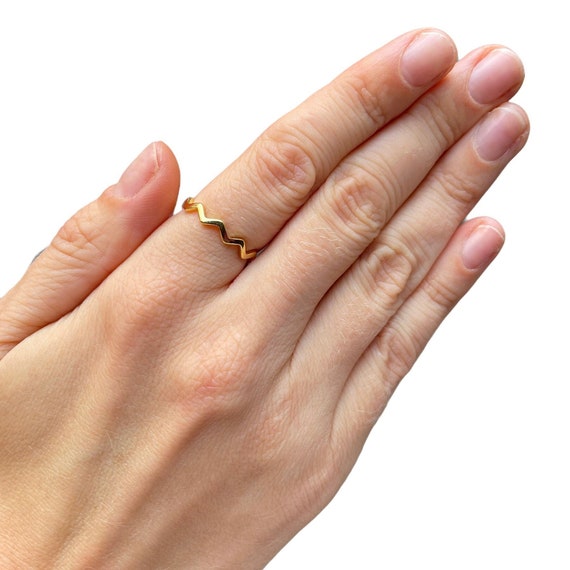 Five-piece CZ Ring Set In 925 Silver - Yellow Gold-plated - Foto 6