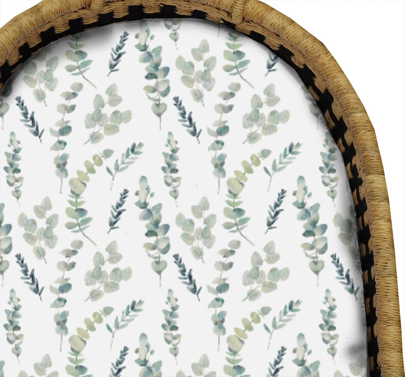 Silver Foliage Changing Basket Sheet. Changing Pad Cover. Etsy