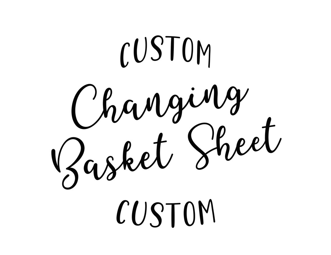 Custom Changing Basket Sheet. Organic Changing Basket Sheet. Etsy