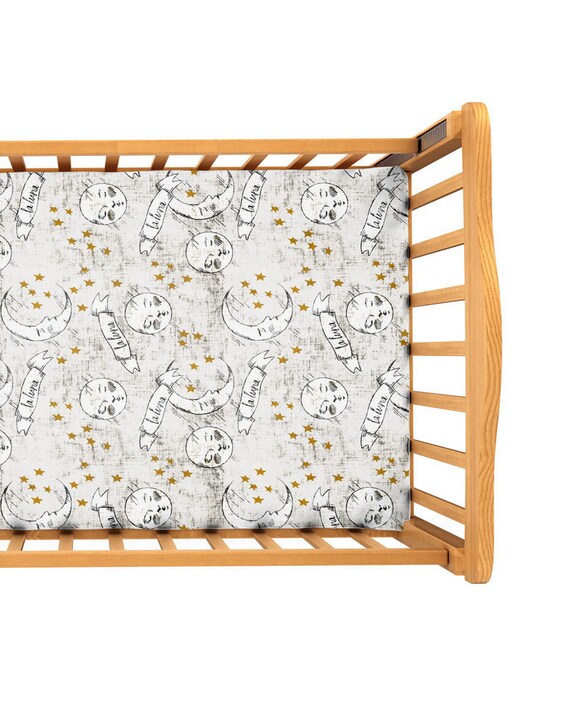 moon and stars nursery bedding