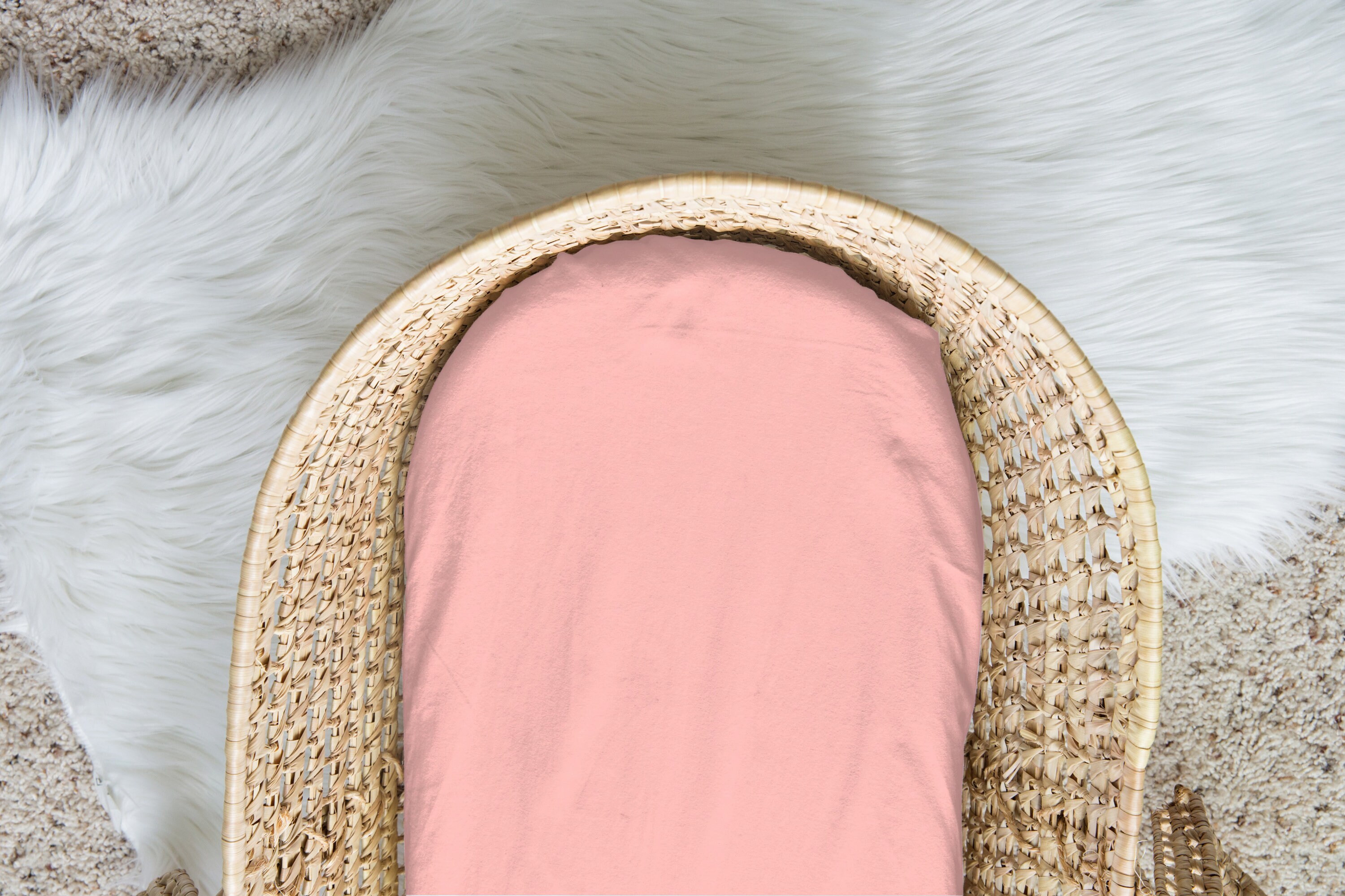 moses basket sheets pink