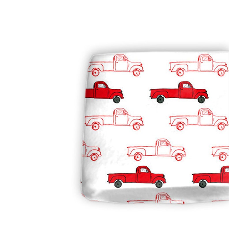 red changing pad cover