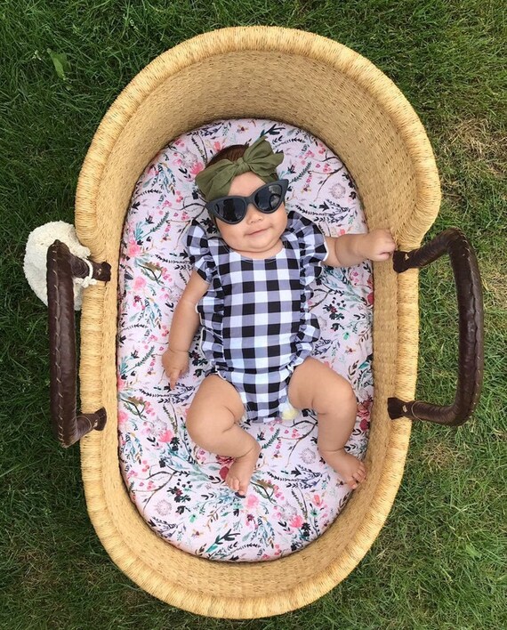 floral moses basket sheets