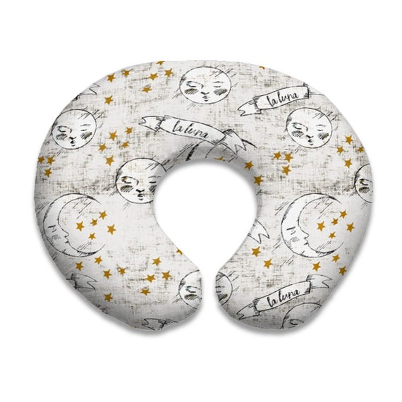 Nursing Pillow Cover: Luna Moon. Constellations Nursing Pillow Cover.  Breastfeeding Pillow Cover. Moon Nursing Slipcover. Baby Shower Gift. 
