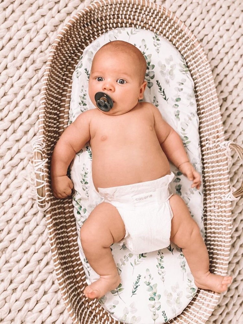 Silver Foliage Changing Basket Sheet. Changing Pad Cover. Etsy