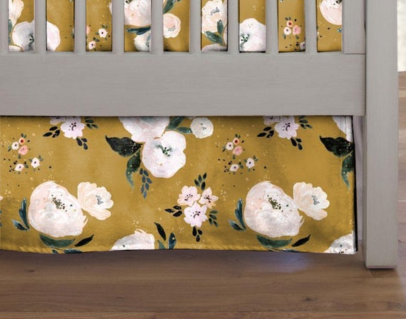 mustard crib skirt