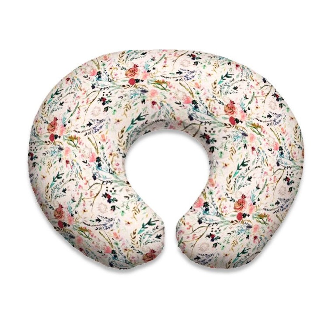 Nursing Pillow Cover Fabled Floral. Floral Nursing Pillow Cover. Breastfeeding Pillow Cover