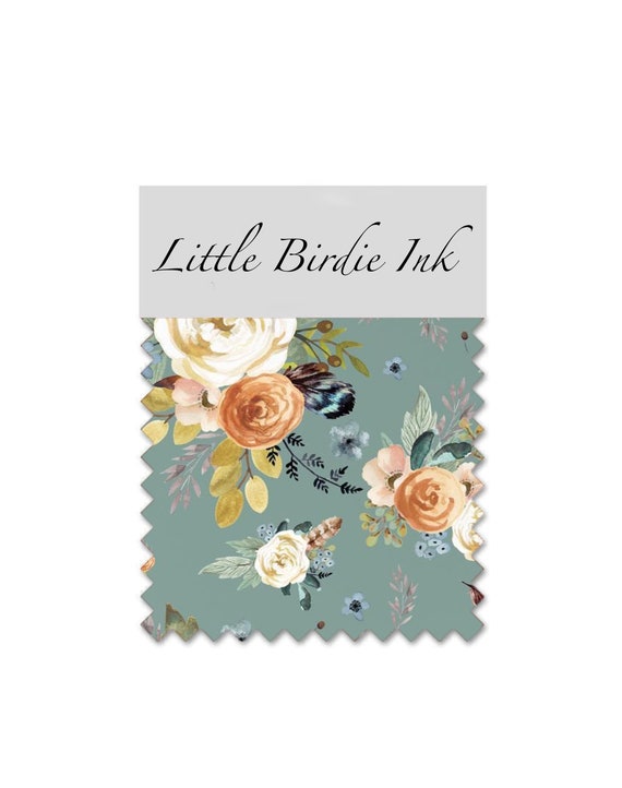 Olivia Floral Organic Baby Bedding Crib Sheet Lovey Baby Etsy
