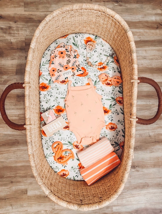 floral bassinet sheets