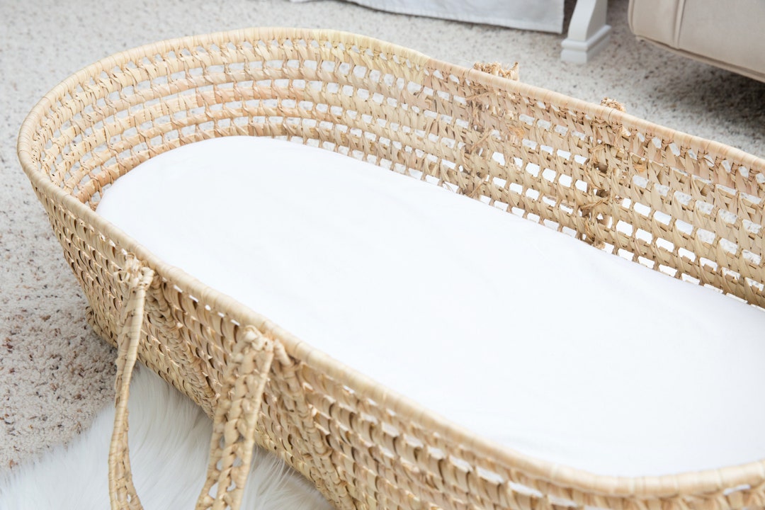 Pure White Moses Basket Sheet. Minimalist. Solid Moses Basket Etsy