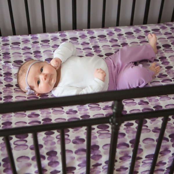 Purple Crib Bedding Etsy