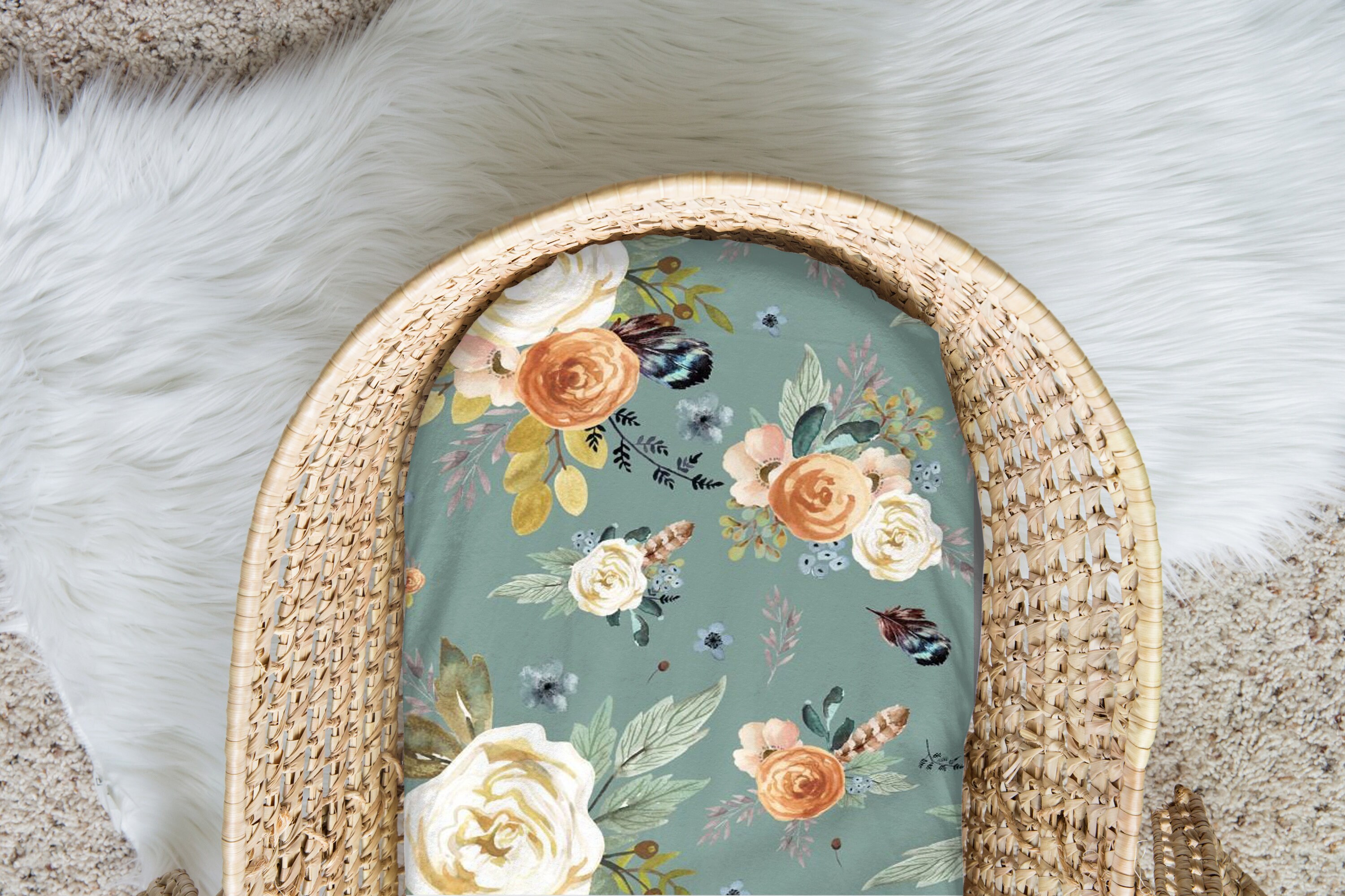 floral bassinet sheets
