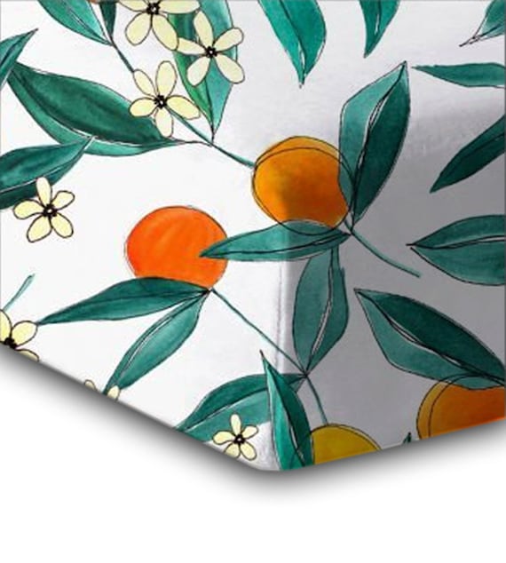 orange crib sheets
