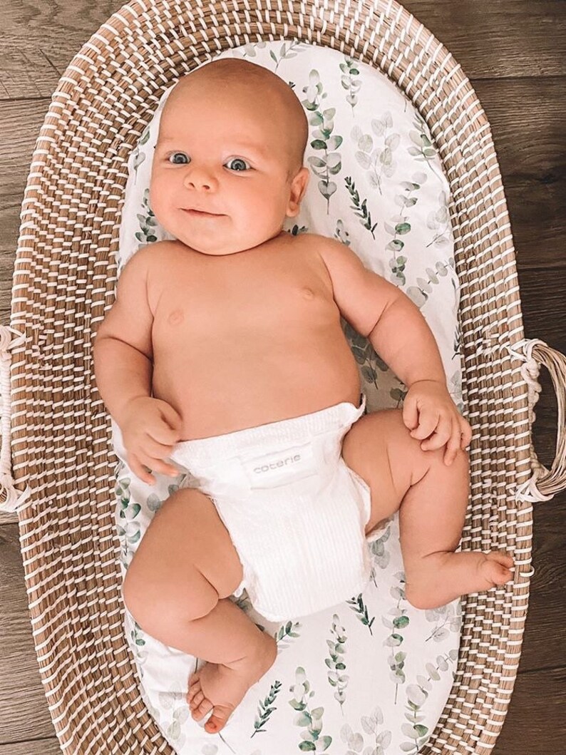 Silver Foliage Moses Basket Sheet. Sheet Minimalist. Etsy