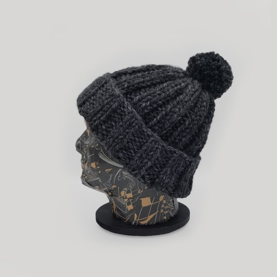 Mens Womens Chunky Woolly Warm Knitted Beanie Winter Ribbed Soft Hat Brand New