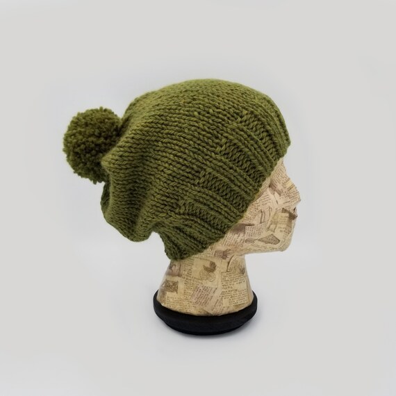 slouchy beanie bobble hat