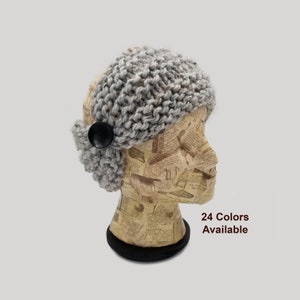 Hand Knit Headband, Ear Warmer, Knit Headwrap, Knit Button Headband, Knit Turban Headband, Gift For Women, Winter Headband, Head Warmer