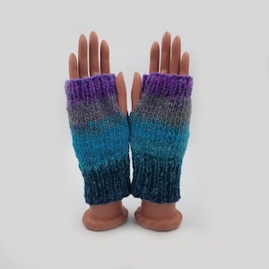 Fingerless Mitts, Fingerless Gloves, Hand Warmers, Wrist Warmers, Arm Warmers, Texting Mitts, Texting Gloves, Hand Knit Mitts, Noro Mitts