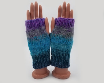 Fingerless Mitts, Fingerless Gloves, Hand Warmers, Wrist Warmers, Arm Warmers, Texting Mitts, Texting Gloves, Hand Knit Mitts, Noro Mitts