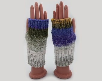 Fingerless Mitts, Fingerless Gloves, Hand Warmers, Wrist Warmers, Arm Warmers, Texting Mitts, Texting Gloves, Hand Knit Mitts, Noro Mitts