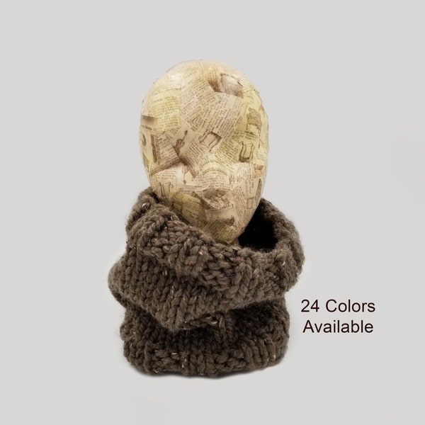 Brown - Kumaun Hand Knitted Acrylic Woolen Cowl