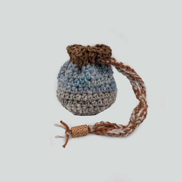Crocheted Pouch, Crocheted Trinket Bag, Hand Crocheted Bag, Dice Bag, Drawstring Bag, Coin Purse, Gift Bag, Crystal Bag, Jewelry Bag, Pouch