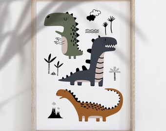 Dinosaur Wall Art, Boys Room Decor, Nursery Decor, Dinosaur Decor, Dinosaur Nursery, Dinosaur Poster, Kids Wall Art, Toddler Room Decor