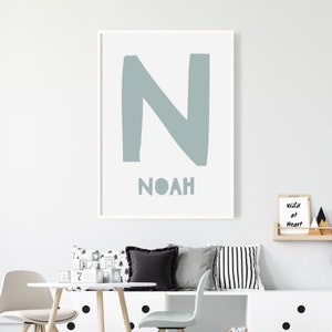 Nursery Prints, Nursery Wall Art, Personalised Print, Name Nursery Art, Boys Nursery Prints, Custom Print, Nursery Decor, Kids Wall Art