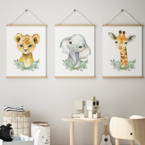 Nursery Wall Art Set of 3 Nursery Prints Baby Girl Nursery - Etsy