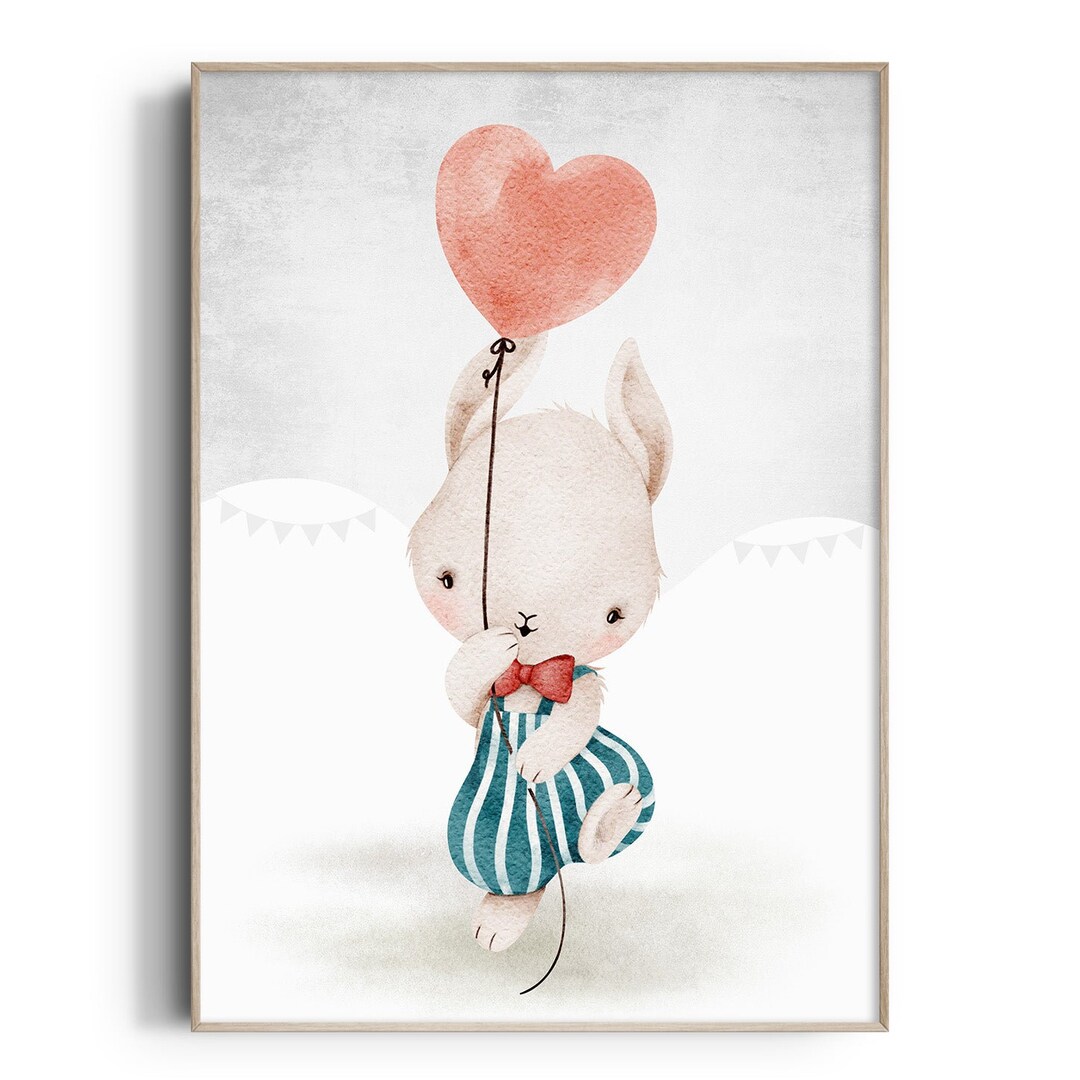 Circus Nursery Print, Circus Animal Wall Art, Bunny, Kids Room Prints ...