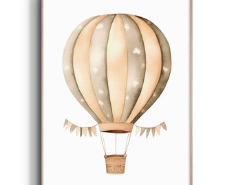 Hot Air Balloon Nursery Wall Art, Adventure Nursery Decor, Nursery Wall Art, Transport Nursery, Adventure Nursery, Hot Air Balloon Print