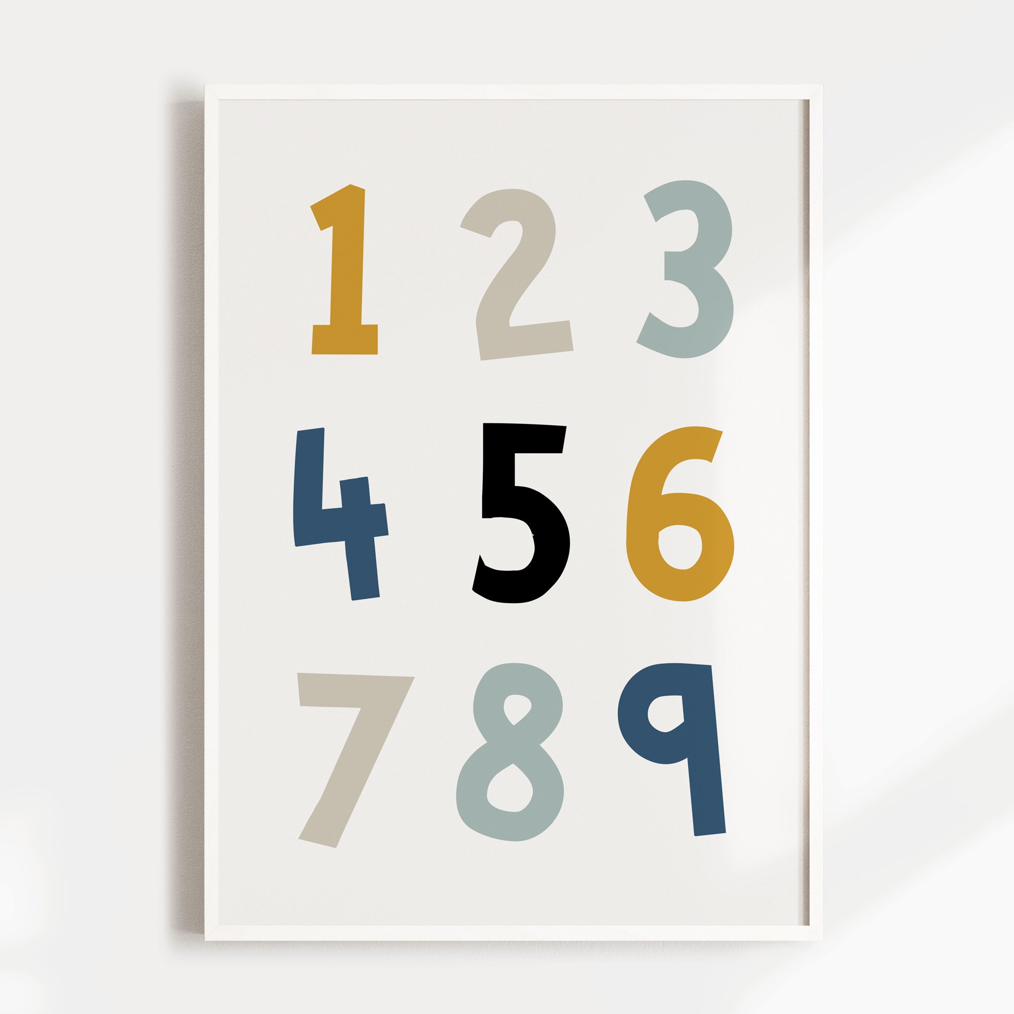 Nursery Prints, Counting Numbers Wall Art, Kids Room Wall Art ...