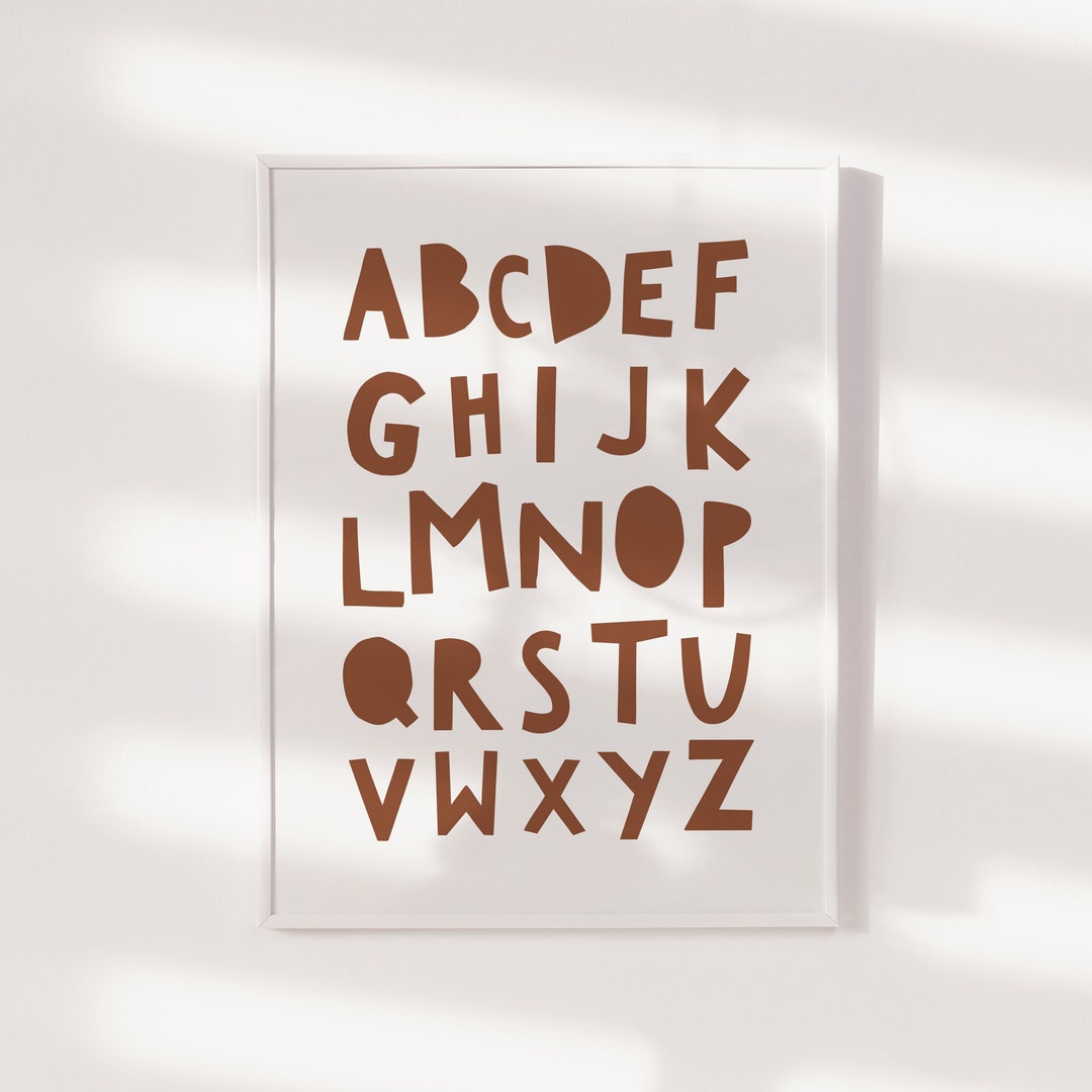 Alphabet Nursery Art, Nursery Decor, Alphabet Print, Nursery Prints