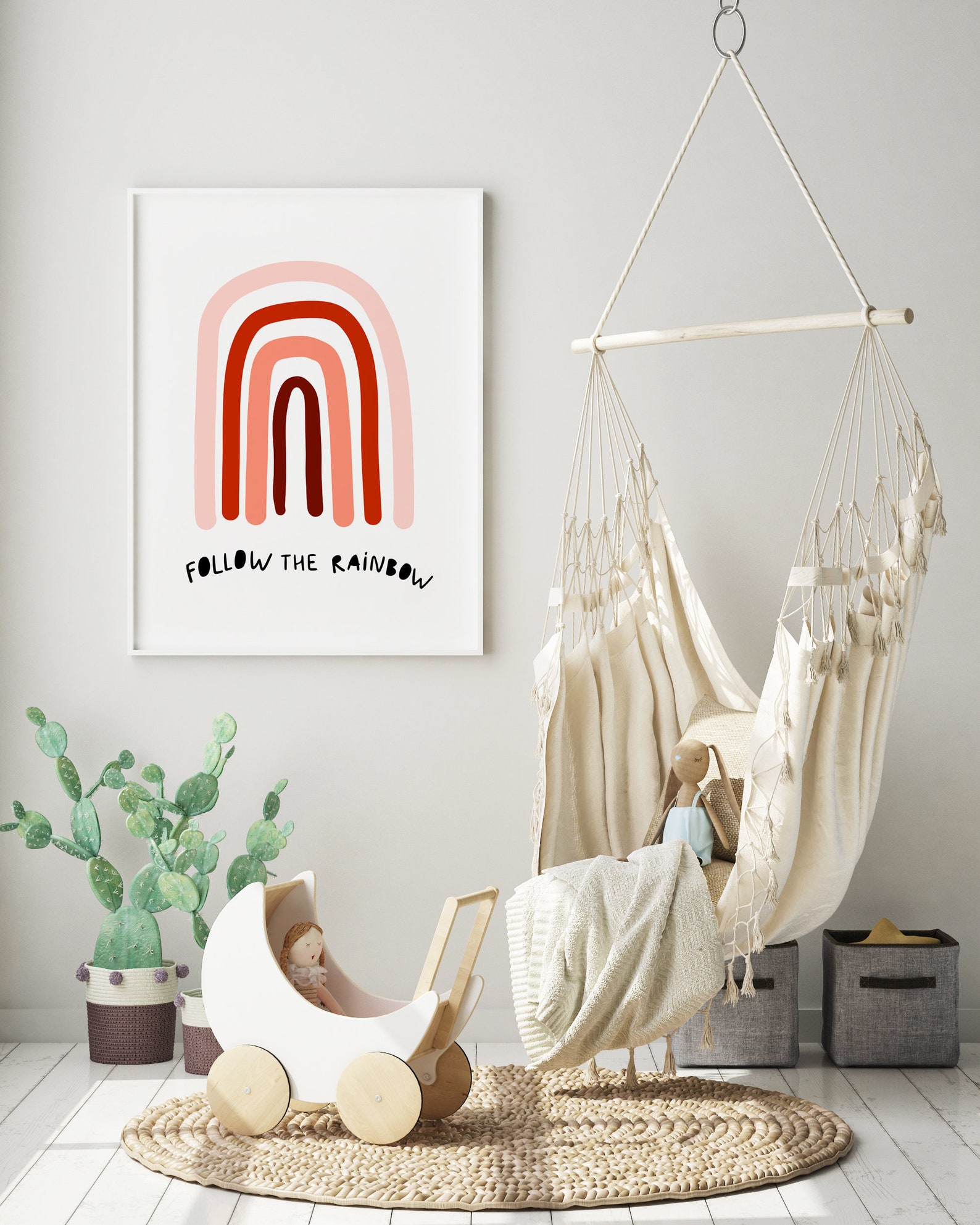 Nursery Print, Rainbow Nursery Wall Art, Rainbow Nursery Decor, Baby ...