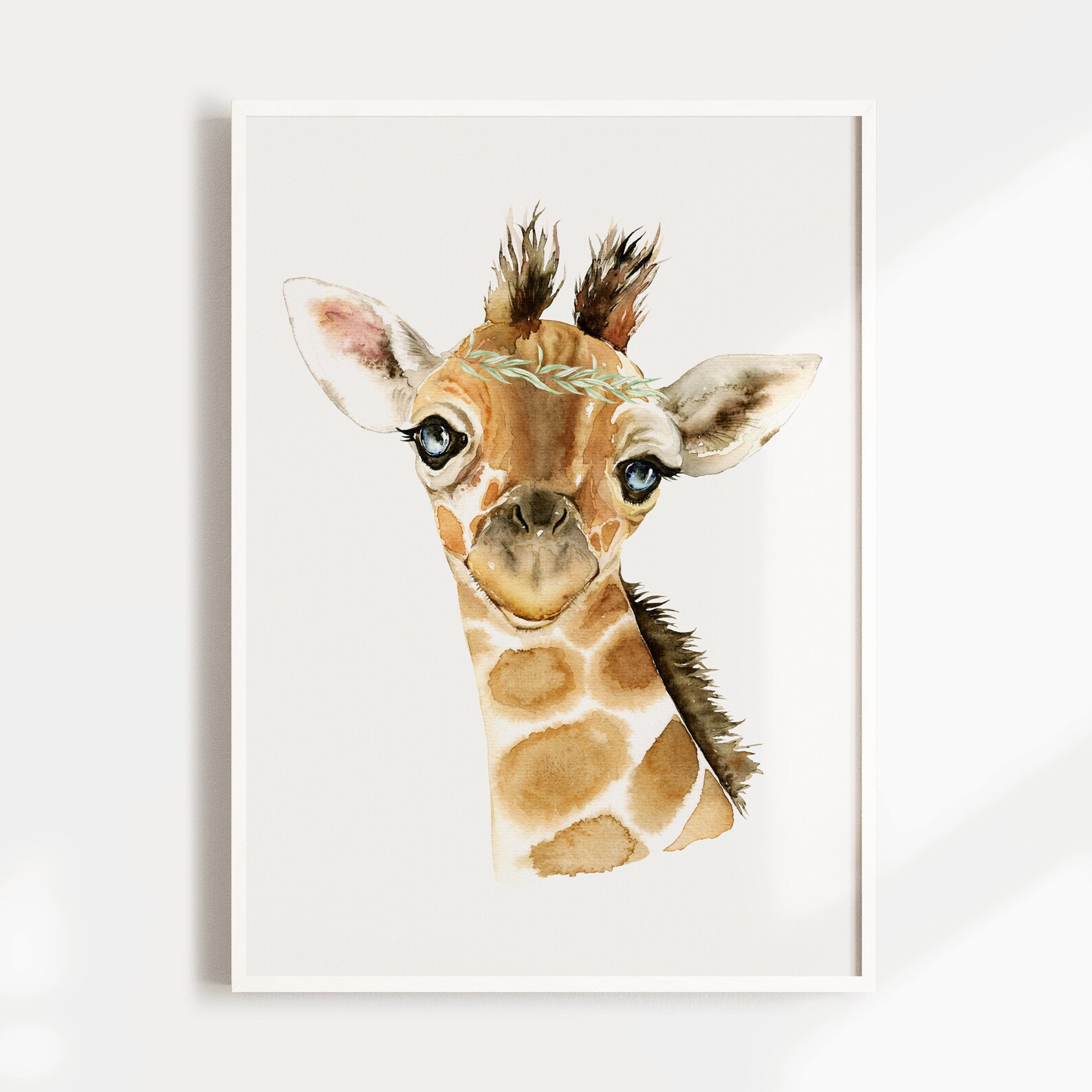 Giraffe Nursery Art Nursery Decor Giraffe Print Girls Etsy