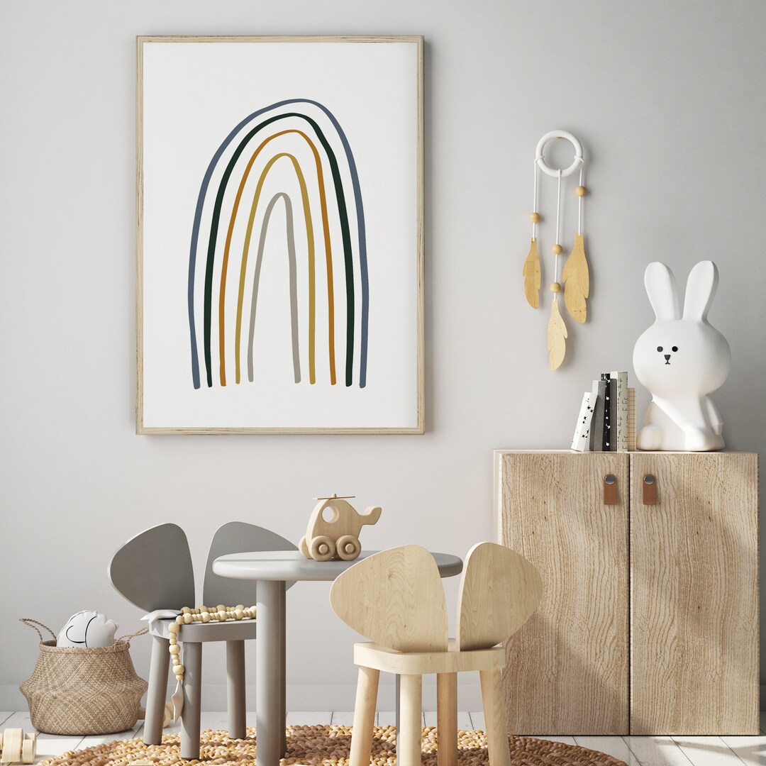 Nursery Wall Art, Rainbow Nursery Print, Rainbow Art, Kids Wall Art ...