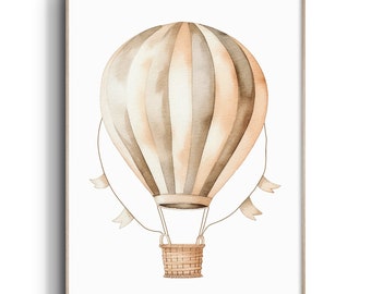 Hot Air Balloon Nursery Wall Art, Adventure Nursery Decor, Nursery Wall Art, Transport Nursery, Adventure Nursery, Hot Air Balloon Print