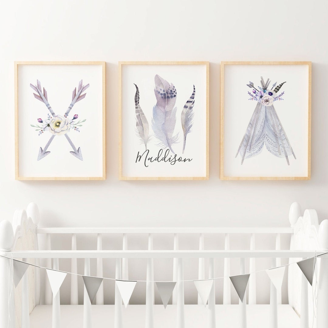 Nursery Wall Art | Set of 3 | Nursery Prints | Woodland Nursery | Baby ...