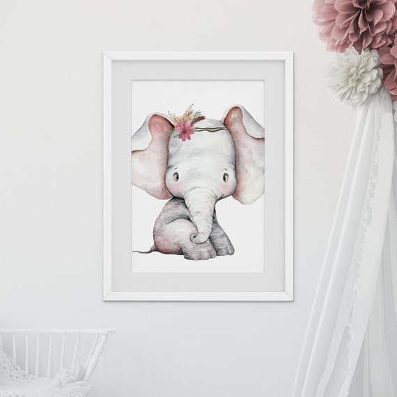 elephant nursery prints