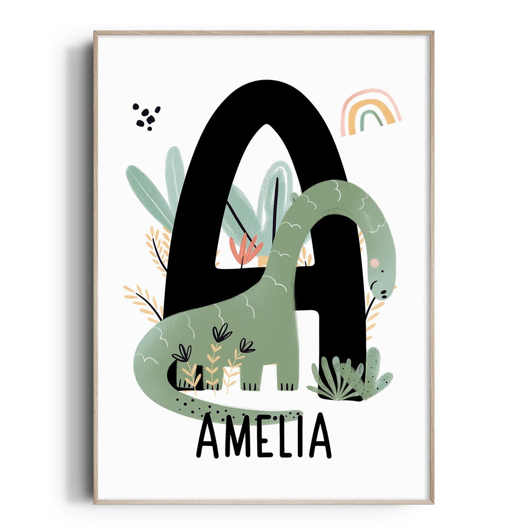 Dinosaur Nursery Print, Dinosaur Nursery Wall Art, Dinosaur Nursery ...