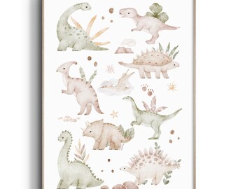 Dinosaur Nursery Wall Art, Dinosaur Nursery Decor, Dinosaur Nursery Prints, Dinosaurs Print, Dinosaur Poster, Boys Room Wall Art, Dino Decor