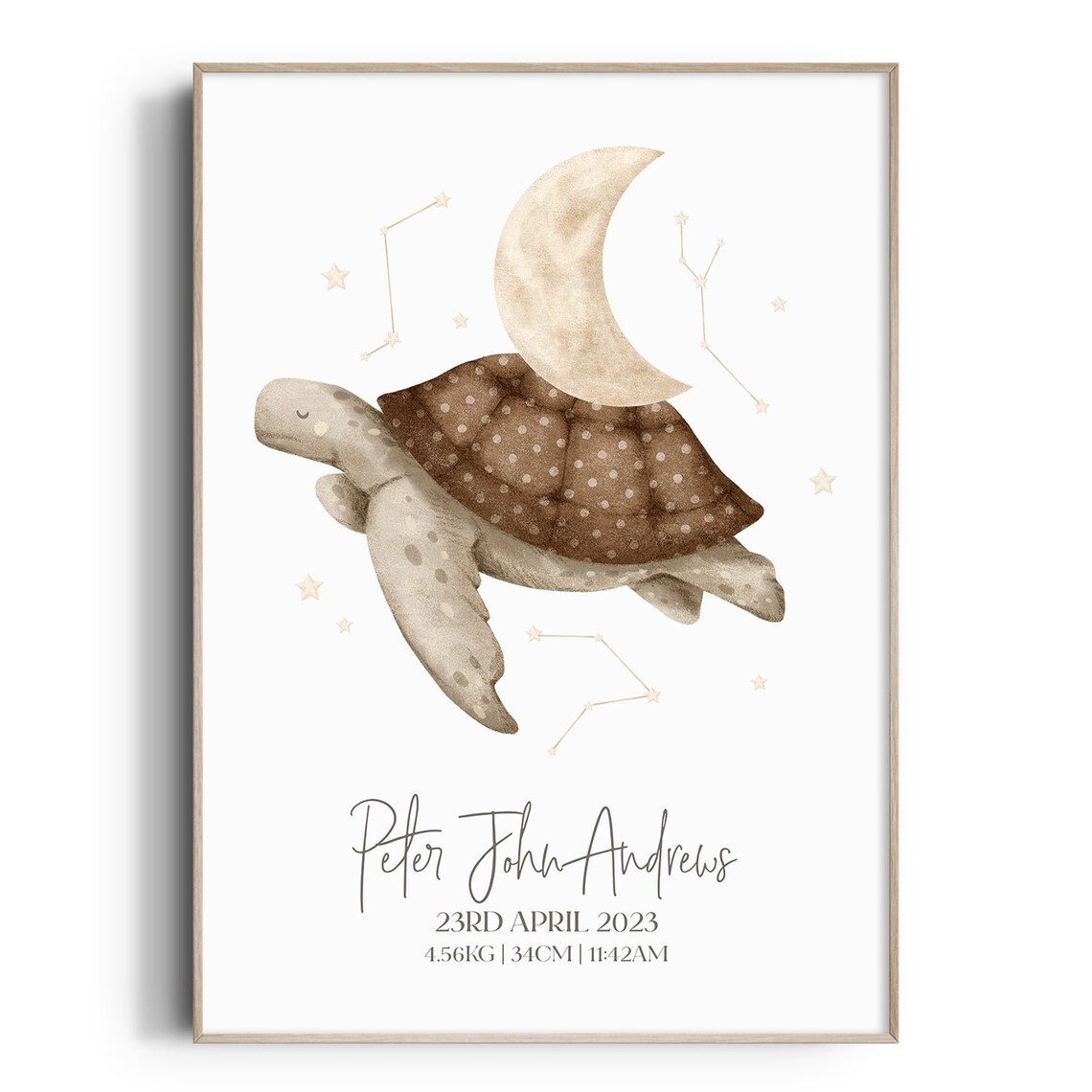 Sea Turtle Birth Print, Nursery Wall Art, Ocean Nursery, Sea Nursery ...