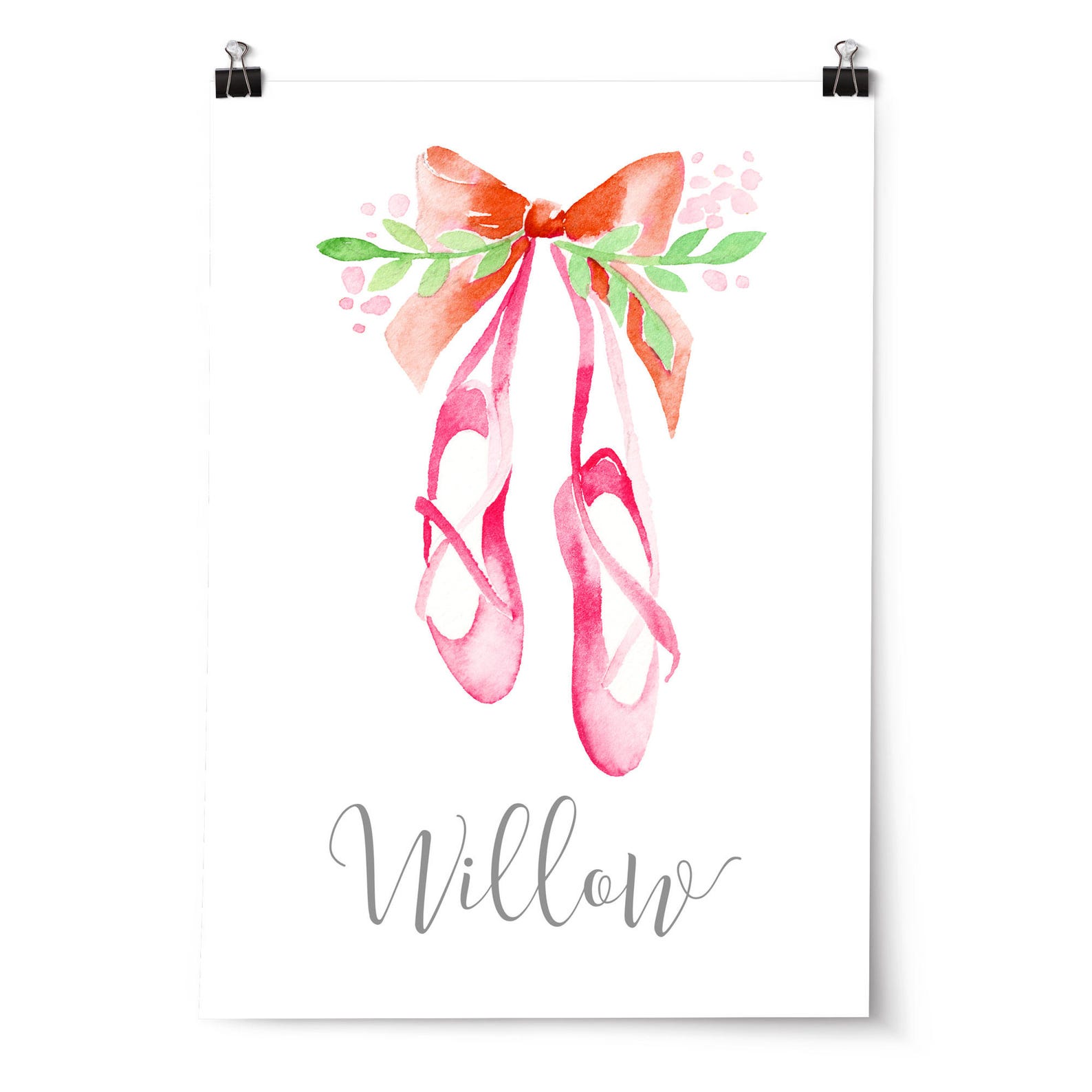dance nursery art | dance nursery print | ballerina nursery art | ballet nursery art | pointe shoes nursery art | personalised n