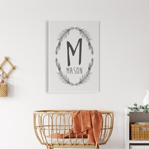 Boys Wall Art, Woodland Nursery Wall Art, Baby Boy, Nursery Decor, Custom Name Print, Personalized Nursery Print, Baby Gift