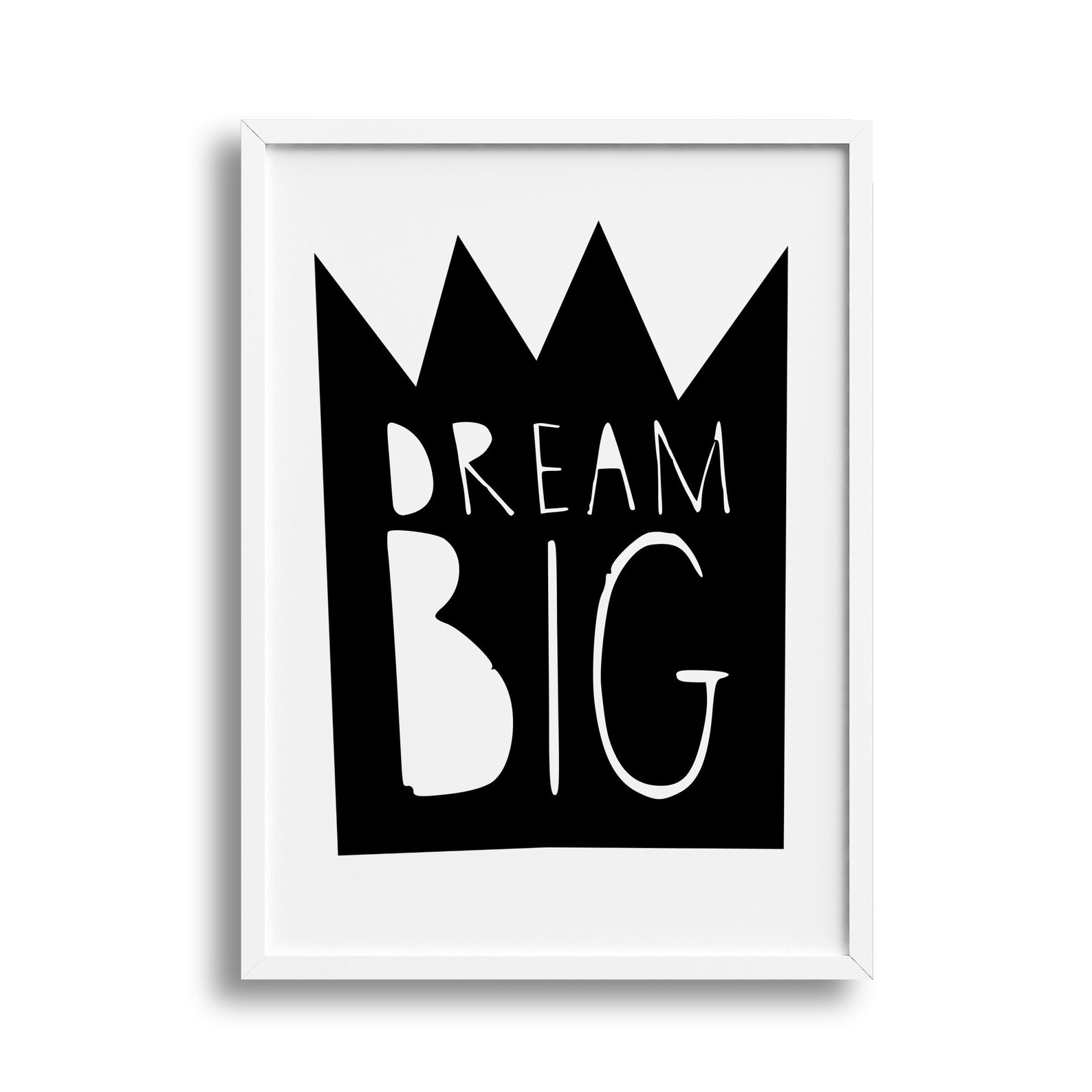 Dream Big Nursery Print Bedroom Wall Art Monochrome Nursery Etsy