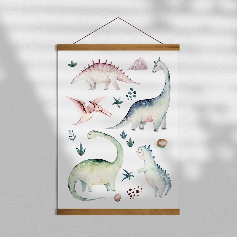 Dinosaur Nursery Wall Art New Baby Gift Dinosaur Nursery Boys Wall Art Botanical Boys Bedroom Decor Nursery Print Dinosaur Poster