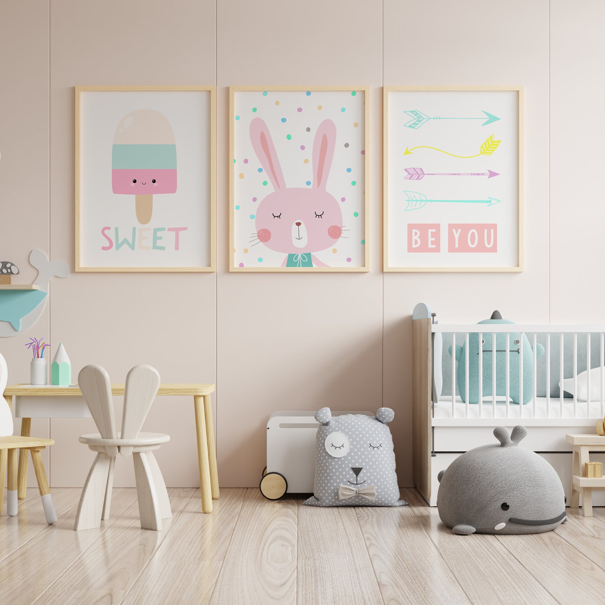 Nursery Bedroom Prints Kids Wall Art Decor Girls Bedroom - Etsy Australia